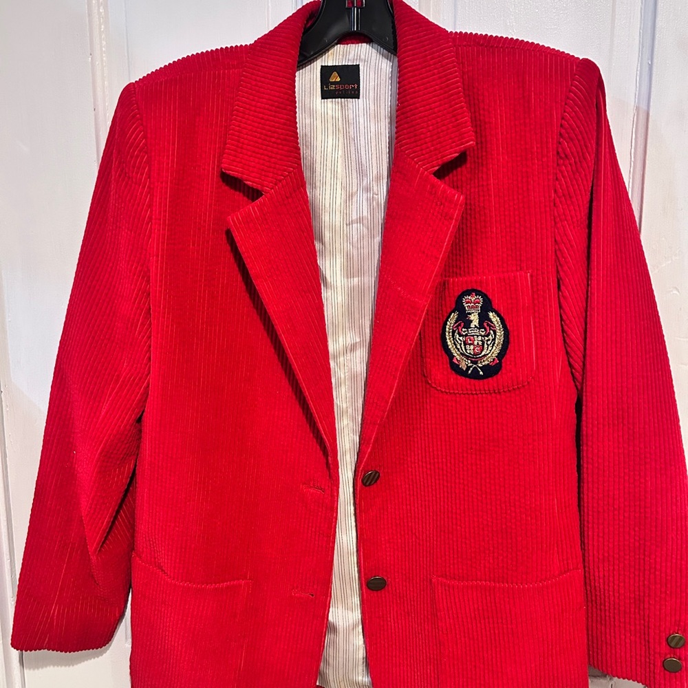 Red Corduroy Blazer